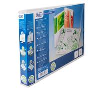 Elba Polyvision A3 Maxi Landscape Clear 30mm 4 D-Ring Presentation Binder (Pack