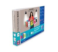 Elba Polyvision A3 Maxi Landscape Clear 30mm 4 D-Ring Presentation Binder (Pack