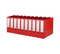 Elba Premium A4 Smart Pro Plus 8 cm Wide Plastic File Folder Red Pack of 10