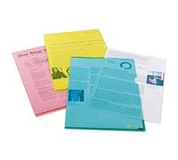 ELBA Premium Plastic Wallets DIN A4 PVC Transparent Red Pack of 25