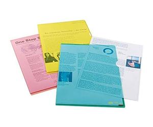 ELBA Premium Plastic Wallets DIN A4 PVC Transparent Red Pack of 25