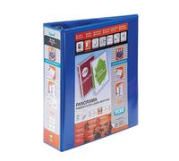 Elba Presentation Lever Arch File Clear Cover Pockets 2-Ring 70mm Spine A4 Blue Ref 560352 Pack Of 5