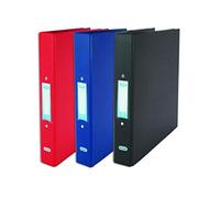 Elba, Ring Binder A4, 2 Ring, Plastic, Red/Black/Blue, 10 Folders, 400001507