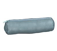 Elba Round Tote Bag with Zip 22 x 6 cm Leather Grey