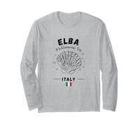 Elba Shell Italian Island Flag Clam Italy Mediterranean Sea Long Sleeve T-Shirt