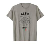 Elba Shell Italian Island Flag Clam Italy Mediterranean Sea T-Shirt