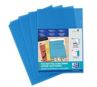 Elba Shine insteekmap L-Model A4 PP 120μ glashelder kunststof Blue Pack of 10