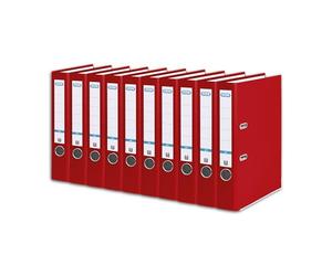 Elba Smart Pro Lever Arch File A4, Wide Removable Spine Label, 100202154 red