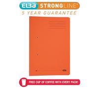 ELBA Spiral File Orange Manila 320 gsm 2 Packs of 5