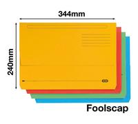 Elba Strongline Foolscap Assorted 32mm Document Wallets (Pack