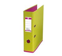 Elba Strongline MyColour Lime Green and Fuschia Pink 80mm A4 Lever Arch Polypropylene File