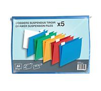 ELBA Suspension File A4 V-Base 220 gsm Assorted Pack of 5