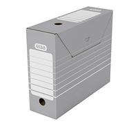 Elba tric 100552039 Storage Box for Files Without Tabs for A4 Documents or Hanging Files Ablageschachtel Grey/White