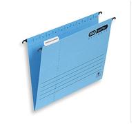 Elba Verticflex Ultimate Foolscap Suspension Files V-Base 240gsm 15mm Blue Pack of 25