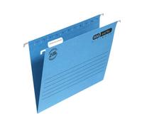 Elba Verticflex Ultimate Foolscap Suspension Files V-Base 240gsm 15mm Blue Pack of 25