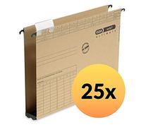 ELBA Vertic Ultimate 100552063 Suspension File Pack of 25 with 4 cm Plastic Bottom Open Side Natural Brown