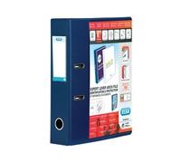 Elba Vision Lever Arch File With Clear PVC Cover Pockets A4 70mm Spine Blue 1000