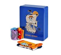 Elbenwald Advent Calendar with Socks to Fill in Chic Metal Gift Box, 12 Pairs of Socks, Various Designs, Anime One Piece, Lord of the Rings, Harry Potter, One Piece - Blue, 36-39