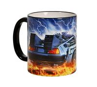 Elbenwald Back to The Future Cup with Delorean on time Travel Motif Corpress Ceramic 320 ml