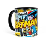 Elbenwald Batman - Retro Print Mug - Comic Themed - Microwave and Dishwasher Safe - Ceramic - 320 ml