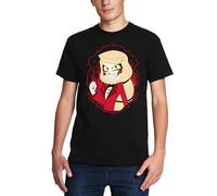 Elbenwald Charlie Morningstar T-Shirt with Character Front Print for Hazbin Hotel Fans - Men Women Unisex - Cotton - Black - L