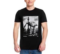 Elbenwald Chunk Star Wars T-Shirt - Empire Square Design on Organic Cotton for Men Women Unisex Black - L