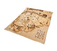 Elbenwald Lord of the rings cuddly ceiling with middle -earth map motif unisex 180 x 220 cm beige