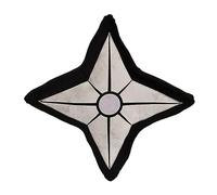 Elbenwald Naruto Shippuden Cushion in Shuriken Design 38.5 x 38.5 x 10 cm for Anime Fans Men Women Unisex Grey