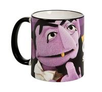 Elbenwald Sesame Street Bernt, Cookie Monster, Count and Ernie with Sesame Street Lettering, 320 ml Ceramic Mug (Count)