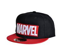 Elbenwald Snapback Cap Marvel Motifs such as Deadpool, Captain America Popper Bottle, Multicoloured, Marvel logo, One Size
