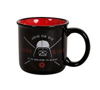 Elbenwald Star Wars Mug with Darth Vader Logo and Text Motif, 400 ml Ceramic Black Red