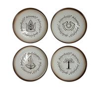 Elbenwald The Lord of the Rings Symbols Plate Set Deluxe | 26 x 3 x 26 cm, ceramic, exclusive