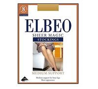 Elbeo Sheer Magic Medium Support Stockings - Large - Cafe Creme