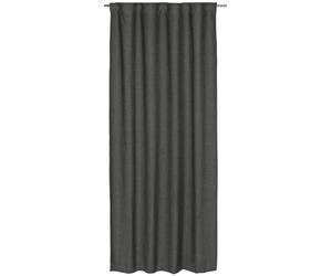 Elbersdrucke Barbara 17 200190 Opaque Tab-Top Curtain with Concealed Loops Dark Grey 255 x 140 cm Curtain for Living Room Bedroom Kitchen Hallway Children's Room