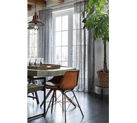 Elbersdrucke Farina 07 Semi-Transparent Curtain with Concealed Tabs, Grey/White, 255 x 140 cm, 201289 Curtain for Living Room, Bedroom, Kitchen, Hallway, Childr