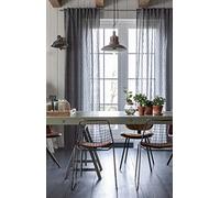 Elbersdrucke Hometime 07 201296 Curtain with Concealed Tabs Grey Semi-Transparent 255 x 140 cm