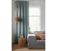 Elbersdrucke Midnight 03 Mint Polyester Curtain with Concealed Tabs, 255 x 140 cm