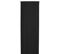 Elbersdrucke Midnight 08 Tab-Top Curtain 255 x 140 cm Living Room Bedroom Hallway 199593 Curtain with Concealed Loops Black