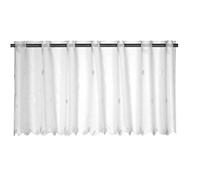 Elbersdrucke Sun Valley 00 Bistro Curtain, Polyester, White, 48 x 150 cm