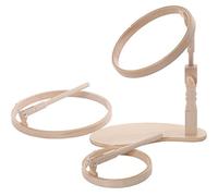 Elbesee 15 cm, 20 cm & 25 cm Wood Hoop seat Frame Set 6", 8" & 10", Brown, 34 x 30 x 22 cm