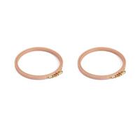 Elbesee 5"/12cm Diametre Wooden Embroidery Hoop with Metal Screw Fastening, Wood, No Colour, 13x13x1 cm (Pack of 2)