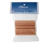 Elbesee Easy Clip, Plastic, Brown, Pack of 4