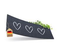 ElbFuchs® Doormat Indoor Entrance 100 × 35 cm with Hearts, Machine Washable, Non-Slip, Absorbent, Suitable for Under-Door & Outdoor Use
