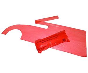 Elbon Disposable Red Standard Plastic Aprons on a roll 1000 (5X200)