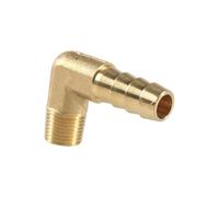 Elbow 90 Degree 1/8" 1/4" 3/8" 1/2" 3/4" NPT Male 1/4-3/4 Inch Hose Barb Tail Brass Pipe Fitting Connector Adapter Water Oil(1 pc,3L8 NPT to 3L8 INCH_NPT to Hose Barb)