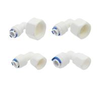 Elbow 90 Degree RO Aquarium Accessories Quick Connector 1/8 1/4 3/8 1/2 3/4 BSP Female Thread 6.35mm 9.53mm Tube Adapter(PLF 9.53mm-1I4)