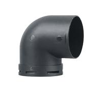 Elbow Duct Connector - Car Heater Air Vent Ducting | Pipe Outlet Exhaust Connector | Black Elbow Outlet Connectors | 60/75mm L-Shaped Air Pipe | Great for Parking Car Heater