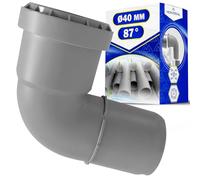 Elbow for Evacuation with Angle of 87° Ø 40 mm Made of Polypropylene - Warranty 10 Years - MONTERAL