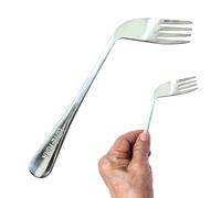 Elbow Fork Spoon for Elderly People - 17 x 3.8 cm Large Cutlery Curved Hand Tool Self Feeding Aid Ergonomic Senior Cutlery Disabled Adults Elderly Care Nursing