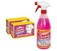 - Elbow Grease 2 x Stain Remover Bar 100g + 1 x Pink All Purpose Cleaner Spray 1L - Powerful Multi Surface Stain & Grease Remover, Extra Large Spray